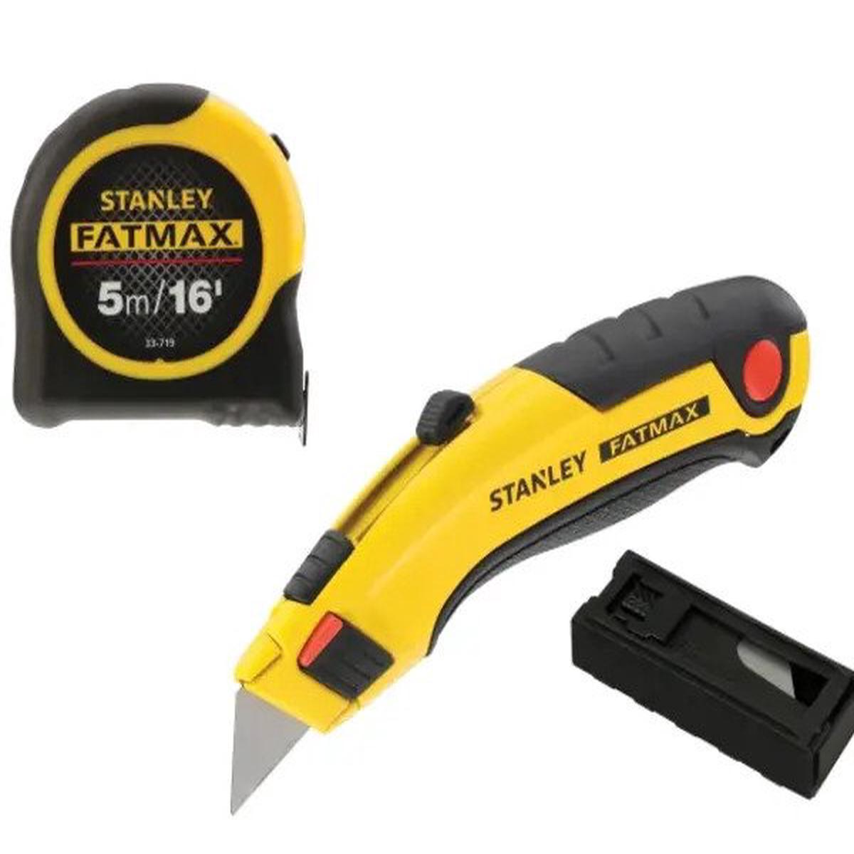 Stanley FatMax Triple Pack - Tape, Retractable Knife and Blades