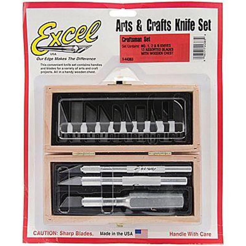 Excel Tools 44383 Craftsman 3 Knife set w/10Bl