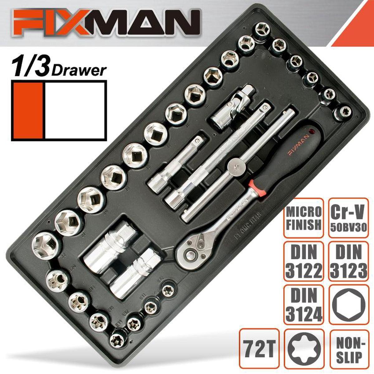 Fixman Fixman 31 Pc 3/8'dr.Sockets & Accessories